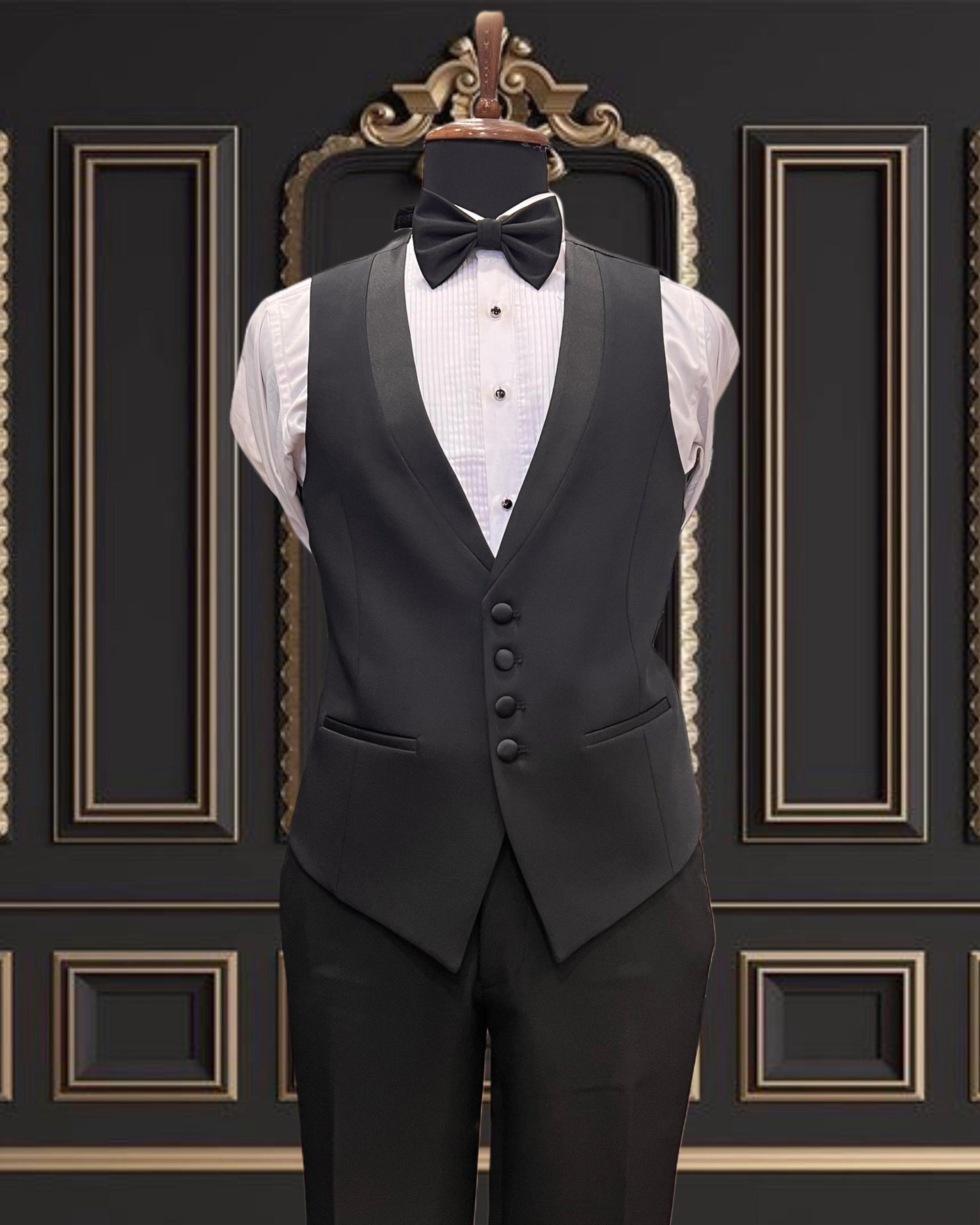 Men’s Black Tuxedo with Satin Shawl Lapel | Super Stretch Formalwear