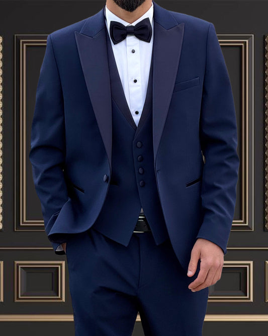 Premium Men’s Navy Blue Tuxedo