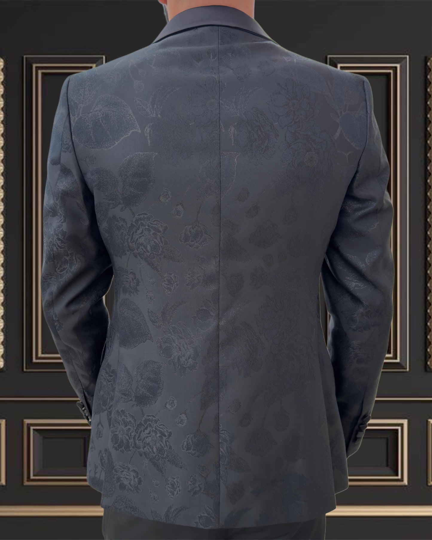 Premium Men’s Black Jaquared Tuxedo Shawl Lapel