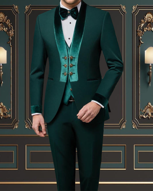 Emerald Green Velvet Tuxedo Rental & Purchase | San Jose