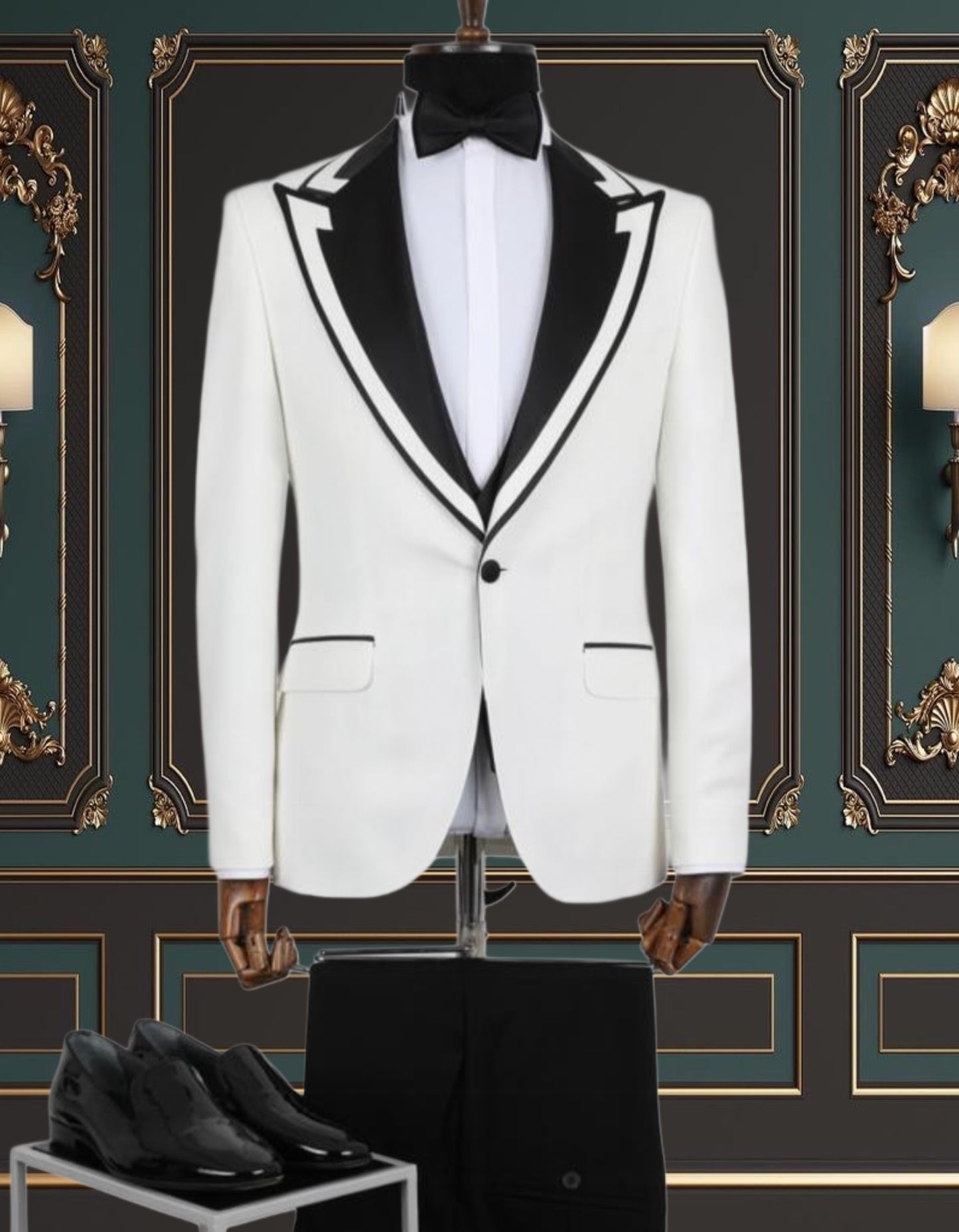OFF WHITE MENS TUXEDO Peak Lapel