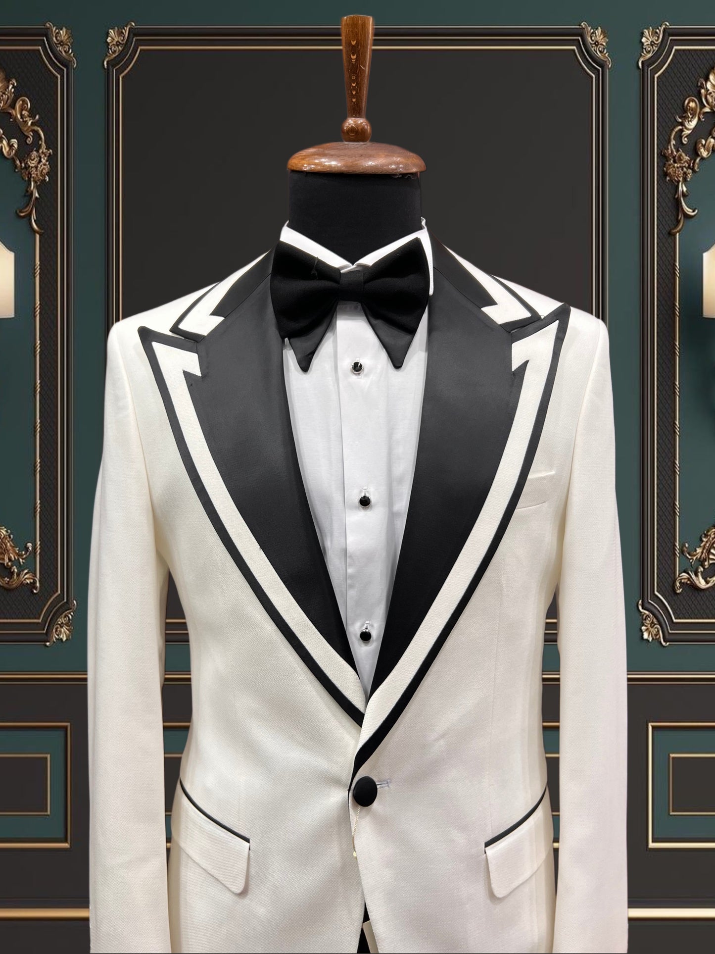 OFF WHITE MENS TUXEDO Peak Lapel