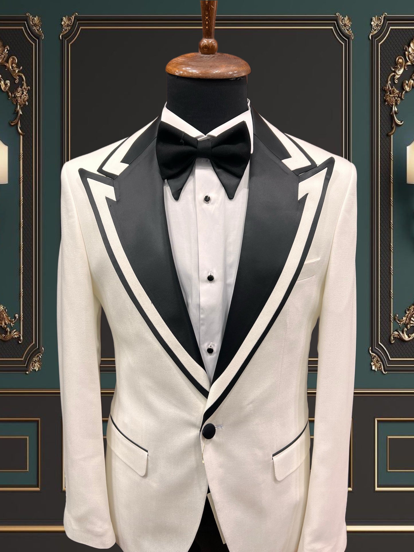 OFF WHITE MENS TUXEDO Peak Lapel