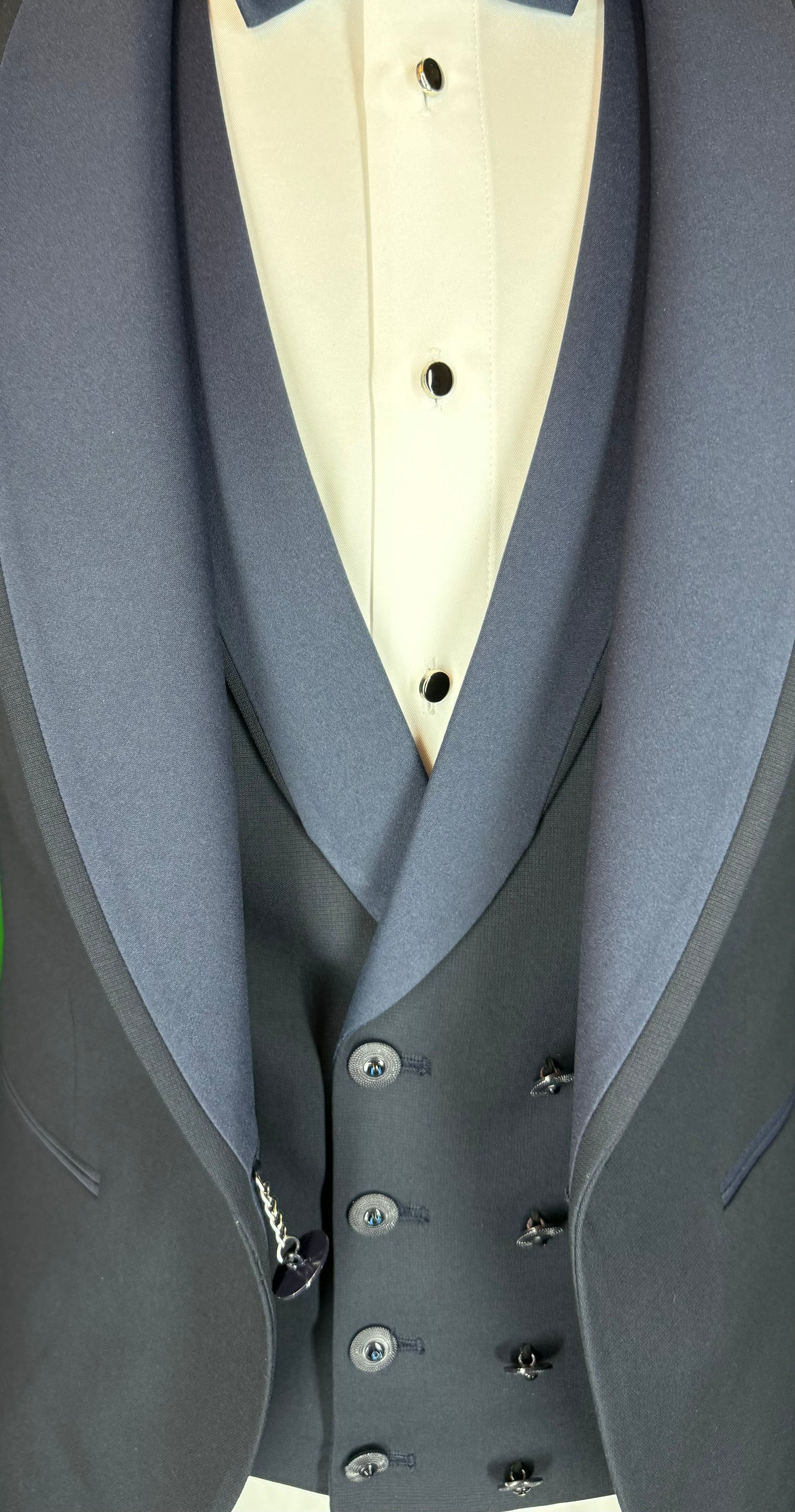 NAVY BLUE SLIM-FIT MENS TUXEDO 3 PIECE SHAWL LAPEL