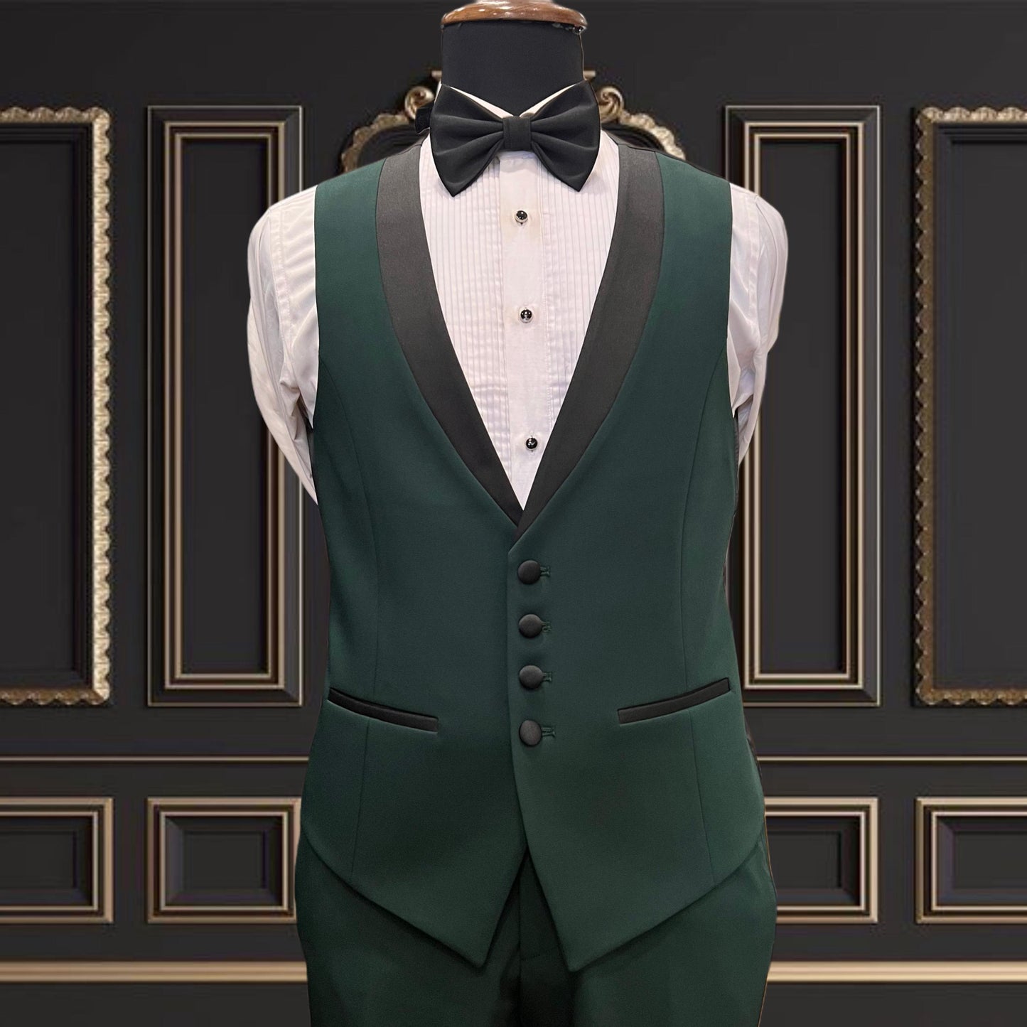 Emerald Green Tuxedo with Black Shawl Lapel | Premium Formalwear