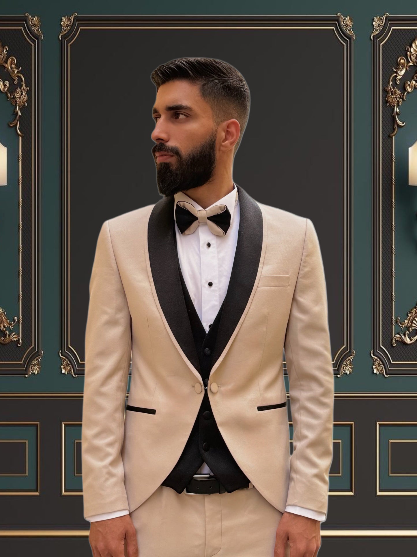 SLIM-FIT MENS TUXEDO 3 PIECE SHAWL LAPEL